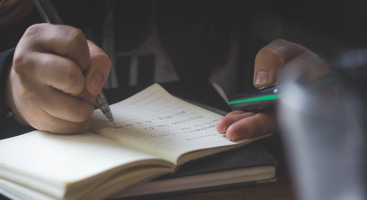 Students studying library